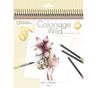 MY MANDARINE GY065O - Un carnet de coloriage Wild - 28 pages 20x20 cm - Coloriage pour Adulte - WILD 1