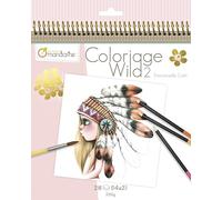 MY MANDARINE GY068C - Un carnet de coloriage Wild - 28 pages 20x20 cm - Coloriage pour Adulte - WILD 2