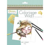 MY MANDARINE GY077C - Un carnet de coloriage Wild - 28 pages 20x20 cm - Coloriage pour Adulte - WILD 3