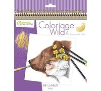 Avenue Mandarine - Carnet de coloriage MY MANDARINE GY093C WILD 4 28 p. 20x20 cm Adultes et Ados