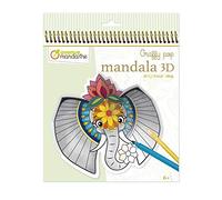 Avenue Mandarine Carnet de coloriage GY106C Graffy Pop 36 mandalas prédécoupés Animaux de la savane