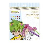 MY MANDARINE GY108C - Un Carnet de Coloriage Graffy pop Number - 24 pages à numéros - À partir de 6 ans - MANGA