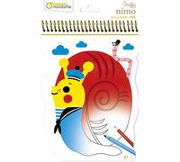 MY MANDARINE GY112C - Un Carnet de coloriage Graffy Nimo - 24 Pages Imprimées à Colorier 160g - À partir de 3 ans - ESCARGOT