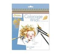 MY MANDARINE GY124C - Un carnet de coloriage Wild - 28 pages 20x20 cm - Coloriage pour Adulte - WILD 6, Blanc