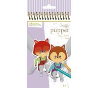 MY MANDARINE GY137C - Un carnet de coloriage Graffy Puppet - 24 marionnettes à doigts pré-découpées 12x12 cm - À partir de 5 ans - ÉMOTIONS