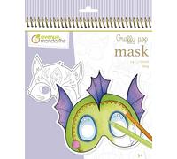 MY MANDARINE GY138C - Un carnet de coloriage Graffy pop mask de 24 masques pré-découpés - À partir de 5 ans - ANIMAUX FANTASTIQUES
