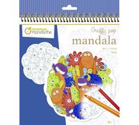MY MANDARINE GY141C - Un carnet de coloriage Graffy pop 36 pages - Mandalas pré-découpées - À partir de 6 ans - PELE MELE MONTRES