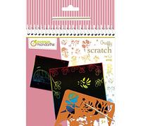 MY MANDARINE GY146C - Un carnet Graffy Scratch de 24 cartes à gratter pré-imprimées + 1 pochoir et stylet en bois inclus - À partir de 5 ans - FÉES