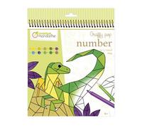 MY MANDARINE GY155C - Un Carnet de Coloriage Graffy pop Number - 24 pages à numéros - À partir de 6 ans - DINO, Dinosaures