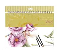 Avenue mandarine GY157C - Un carnet de coloriage 20 x 25,5 cm - 24 Illustrations - Coloriage pour Adulte - CALENDRIER PERPÉTUEL WILD