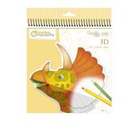 Avenue Mandarine GY159C - Carnet de coloriage Graffy Pop 3D - 36 personnages prédécoupes - À partir de 6 ans - DINOSAURES