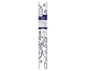 MY MANDARINE GY160C - Un rouleau de papier Affiche Graffy Roll pré-imprimée 5m x 35cm (Dessin de 50cm Répété 10 fois) - À partir de 4 ans - CADRES