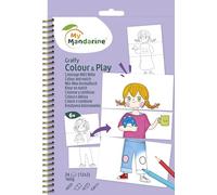 MY MANDARINE GY171C - Un carnet Graffy Colour & Play de 24 dessins 160g - À partir de 4 ans - Colorie & mélange - MODE