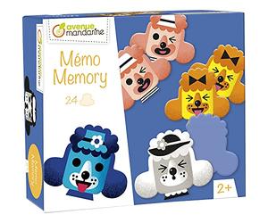 MY MANDARINE JE527C- Une boite éducative de 24 cartes avec textures - À partir de 2 ans - MEMO SENSORIEL Grimaces