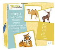 MY MANDARINE JE528C - un jeu éducatif de 24 cartes multilingues (10 langues) - À partir de 2 ans - IMAGIER Animaux sauvages