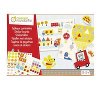 MY MANDARINE KC053C Tableau en gommettes 8 décors Transports 3ans+