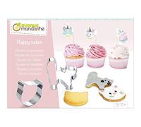MY MANDARINE KC106C - Une boîte créative enfant HAPPY CAKES - livre de recettes + rouleau à patisserie + décorations et emporte-pièces - À partir de 5 ans - CHATS