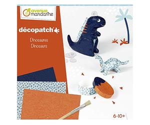 MY MANDARINE KC114C - Coffret créatif - Technique Décopatch - À partir de 6 ans - DINOSAURES