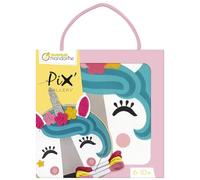 Avenue Mandarine – Kit broderie enfant KC120C – Tambourin 13 cm – À partir de 6 ans – Licorne