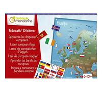 MY MANDARINE KC138C - Boite créative enfant - APPRENDS LES DRAPEAUX EUROPÉENS - À partir de 6 Ans