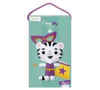 Avenue Mandarine KC154C - Kit Créatif Couture Enfant - Doudou à coudre Maxi Couz'IN - À partir de 6 ans - ALYSSA LA TIGRESSE