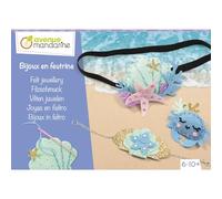 MY MANDARINE KC160C - Boite créative enfant - 3 BIJOUX EN FEUTRINE à Fabriquer - À partir de 6 ans - Thème MER