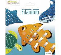 MY MANDARINE KC170C - Coffret RUBANS A TISSER comprenant 4 animaux et 23 rubans - A partir de 4 ans - ANIMAUX MARINS