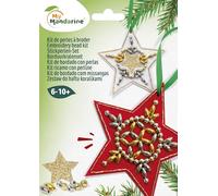 My Mandarine KC186C - Kit Créatif Broderie Enfant - Décoration - Perles à Broder - À partir de 6 Ans - Etoiles en Feutrine