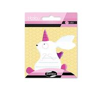 MY MANDARINE MI044C - Un sachet Modou mémo 50 feuilles, Lapin licorne