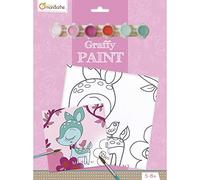 Avenue Mandarine Kit à peindre Graffy Paint MY MANDARINE PP013O Tableau 20x20 cm Dès 5 ans Faon