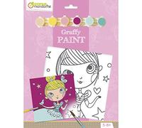Avenue Mandarine Kit à peindre Graffy paint MY MANDARINE PP019O Tableau 20x20 cm Dès 5 ans Princesse