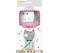 MY MANDARINE PP033C - Kit Créatif Enfant - Doudou en coton Imprimé à Peindre - A Partir de 6 Ans - HUGETTE LE CHAT
