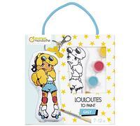Avenue Mandarine PP044C - Kit Créatif Enfant - Louloute en coton Imprimé à Peindre - A Partir de 7 Ans - GIGY