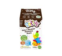 MY MANDARINE SO0880100800C - Une Boite de 100 g de PATE A MODELER - SuperSofty - À partir de 2 ans - MARRON