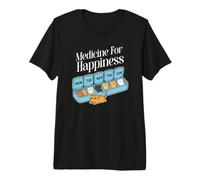 My Medicine for Happiness Called Cats Every Day, kitte, n Cat T-Shirt Haut de Gamme