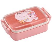 My Melody Boîte à déjeuner Bento (425,2 g) - Joli porte-déjeuner avec couvercle de verrouillage sécurisé à 2 points - Design japonais authentique - Durable, passe au micro-ondes et au lave-vaisselle - Musique