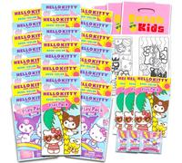 My Melody Ensemble de mini cadeaux de fête pour enfants Hello Kitty et ses amis - Ensemble avec 24 mini packs Kuromi Grab n Go Play avec pages de coloriage, autocollants, sacs à surprises |