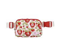 My Melody X Strawberry Shortcake Character Strawberries Sac banane pour femme 19 cm, Shortcake aux fraises, osfa