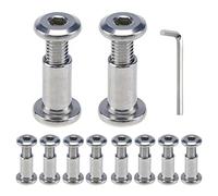 MY MIRONEY Lot de 10 boulons de fixation M6 x 12 mm en acier inoxydable, Boulonnerie pour boucle de ceinture de meubles, cuir