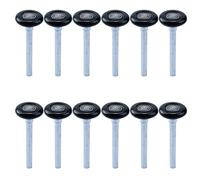 MY MIRONEY Lot de 12 roulettes de porte de garage en nylon robuste silencieuses 6200ZZ, roue en nylon de 4,6 cm, tige de 12,7 cm, noir