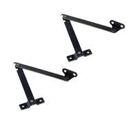 MY MIRONEY Lot de 2 charnières de support de couvercle en bronze antique pliables en fer pour armoire en bois - 19 x 4 cm