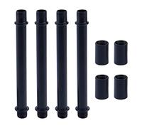 MY MIRONEY Lot de 4 tubes droits M10 noirs pour lampe, 10 cm de long