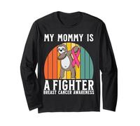 My Mommy is a Fighter Breast Cancer Awareness Support Gifts Manche Longue