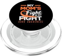 My Moms Fight is My Fight Ruban Orange de Sensibilisation au TDAH PopSockets PopGrip pour MagSafe
