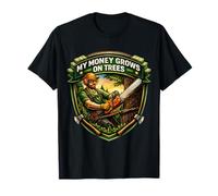 My Money Grows on Trees Funny Arborist Tree Surgeon Grimpeur T-Shirt