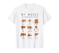 My Moods Le Poisson Steve Edition Funny Fish Meme T-Shirt