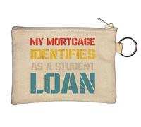 My Mortgage Identifies As A Student Loan Porte-clés graphique délavé Beige