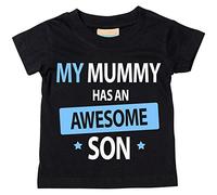 My Mummy dotée d'un remarquable fils T-shirt bébé tout-petit enfants Disponible en tailles 0-6 mois pour 14-15 ans diverses Couleurs Disponibles fête des mères noir noir 3-4 ans