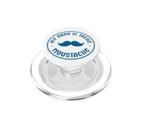 My Name is Tache Moustache Humour Homme Ruban Bleu Prostate PopSockets PopGrip pour MagSafe