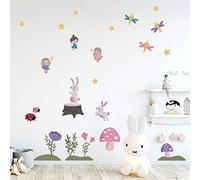 My Nametags® Autocollants Muraux Fées | Stickers Muraux Amovibles et Repositionnables qui ne Laisseront pas de Résidus sur les Murs | Déco de Chambre à Coller pour Enfants